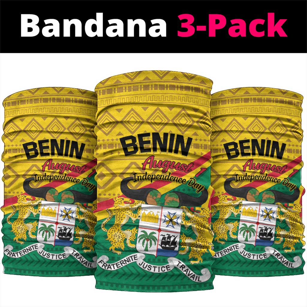 Benin Independence Day 1960 Neck Gaiter Fraternite Justice Travail LT01