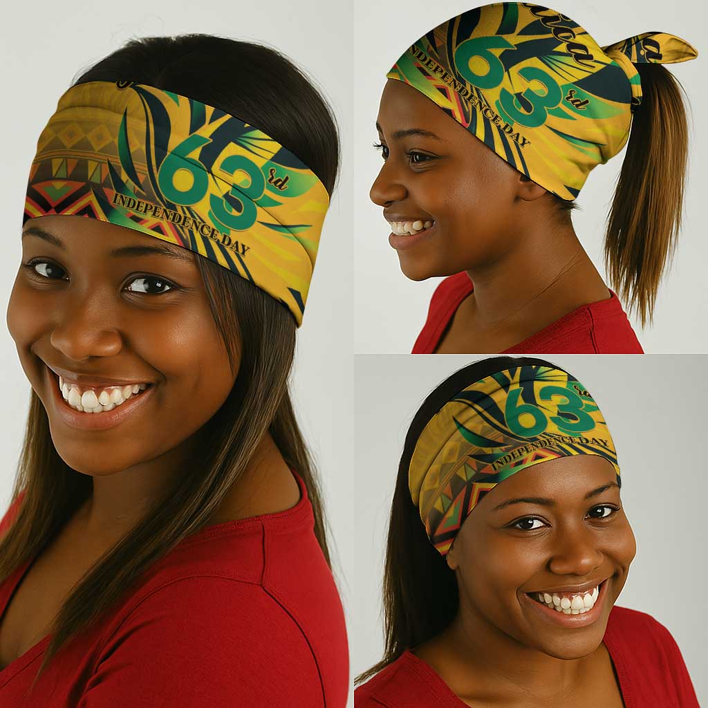 Black Jamaican Independence Day 1962 Neck Gaiter Jumieka Streamertail Reggae Pattern LT01