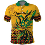 Personalized Black Jamaican Independence Day 1962 Polo Shirt Jumieka Streamertail Reggae Pattern LT01