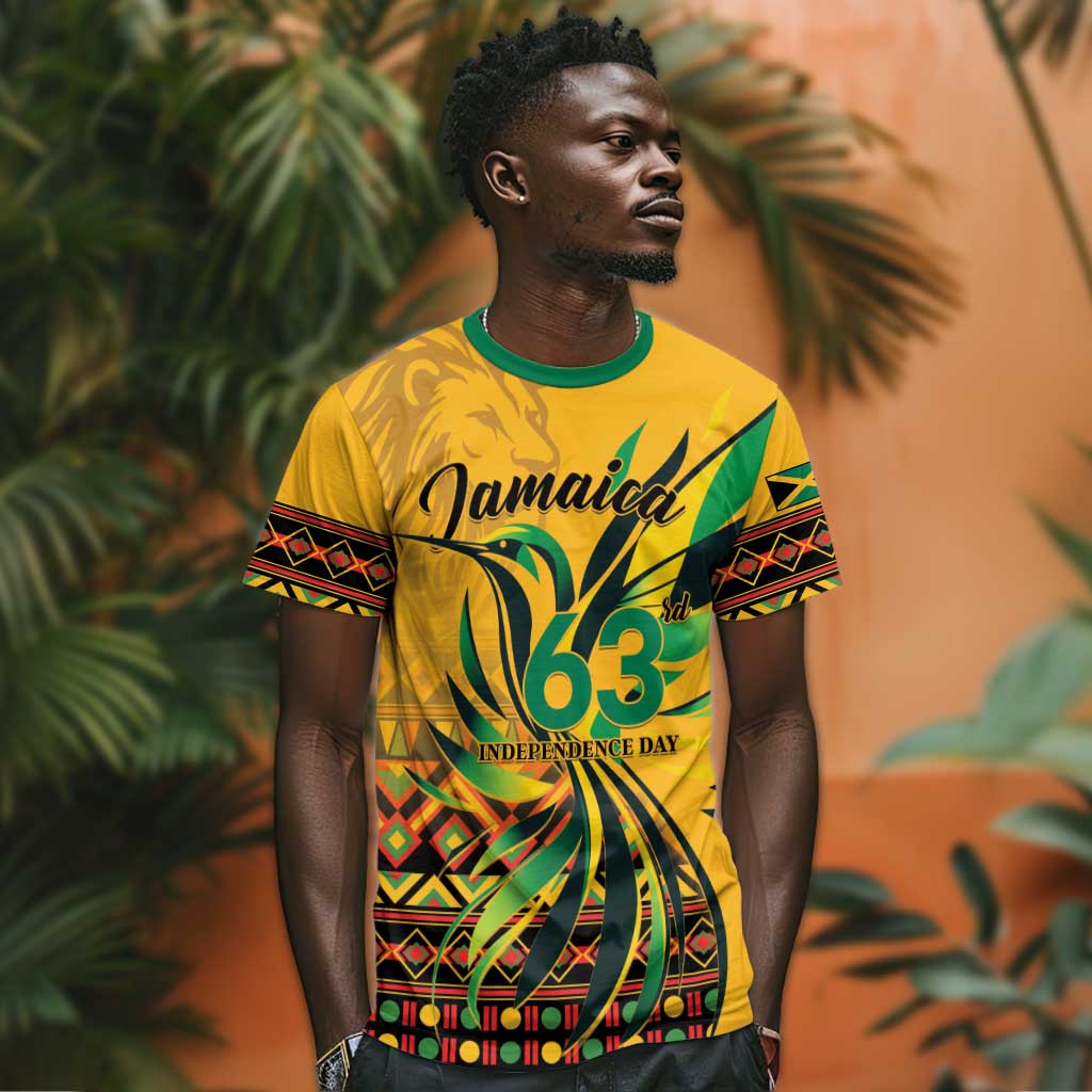 Personalized Black Jamaican Independence Day 1962 T shirt Jumieka Streamertail Reggae Pattern LT01