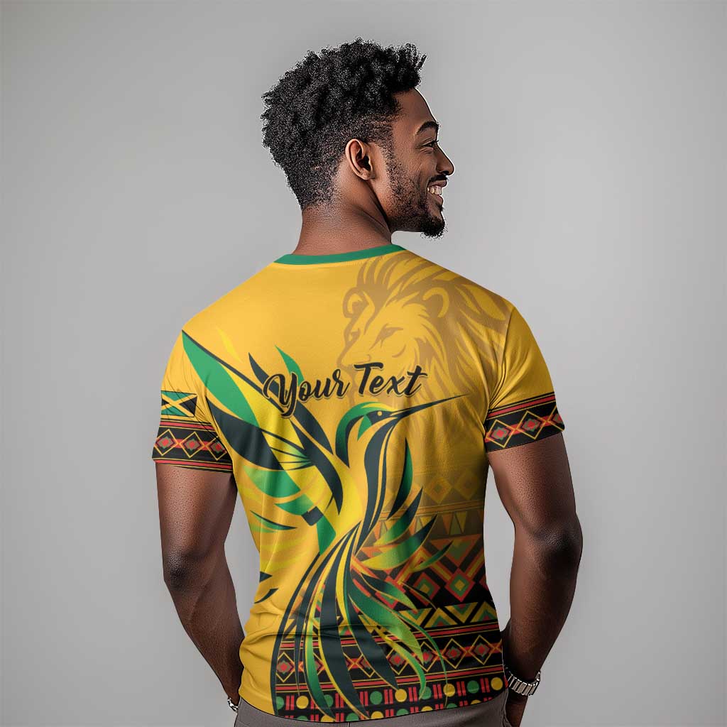 Personalized Black Jamaican Independence Day 1962 T shirt Jumieka Streamertail Reggae Pattern LT01