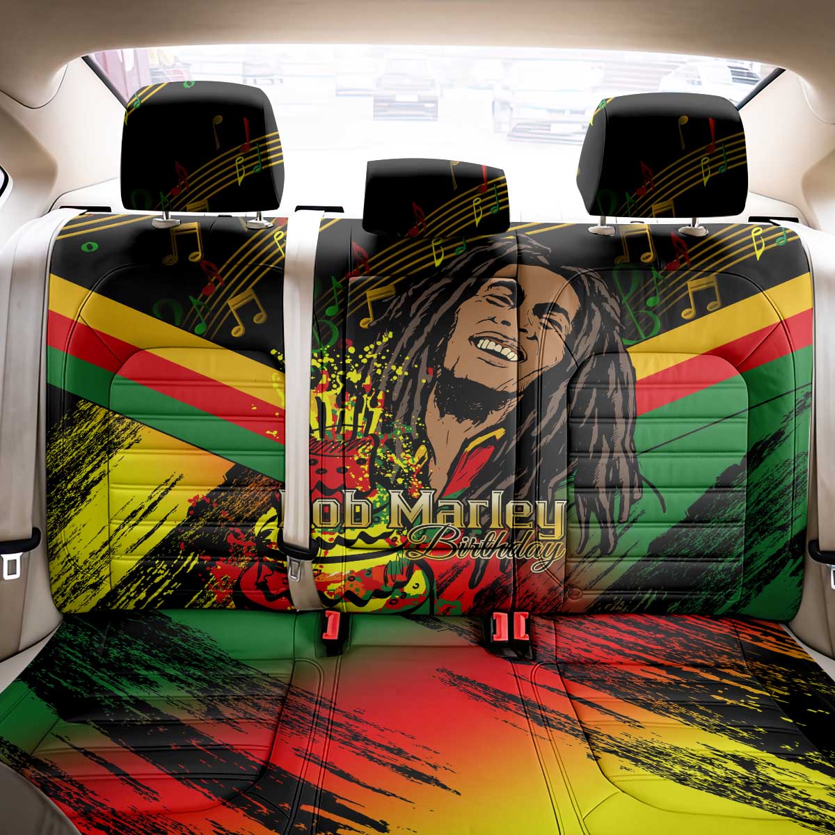 The Father of Reggae Back Car Seat Cover - Legendary Birthday Tribute