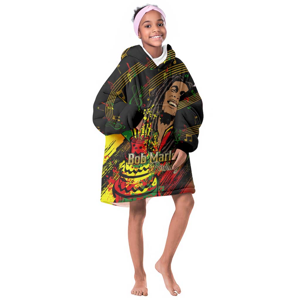 The Father of Reggae KId Wearable Blanket Hoodie - Legendary Birthday Tribute