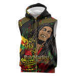 The Father of Reggae Sleeveless Zip Hoodie - Legendary Birthday Tribute - African Pride