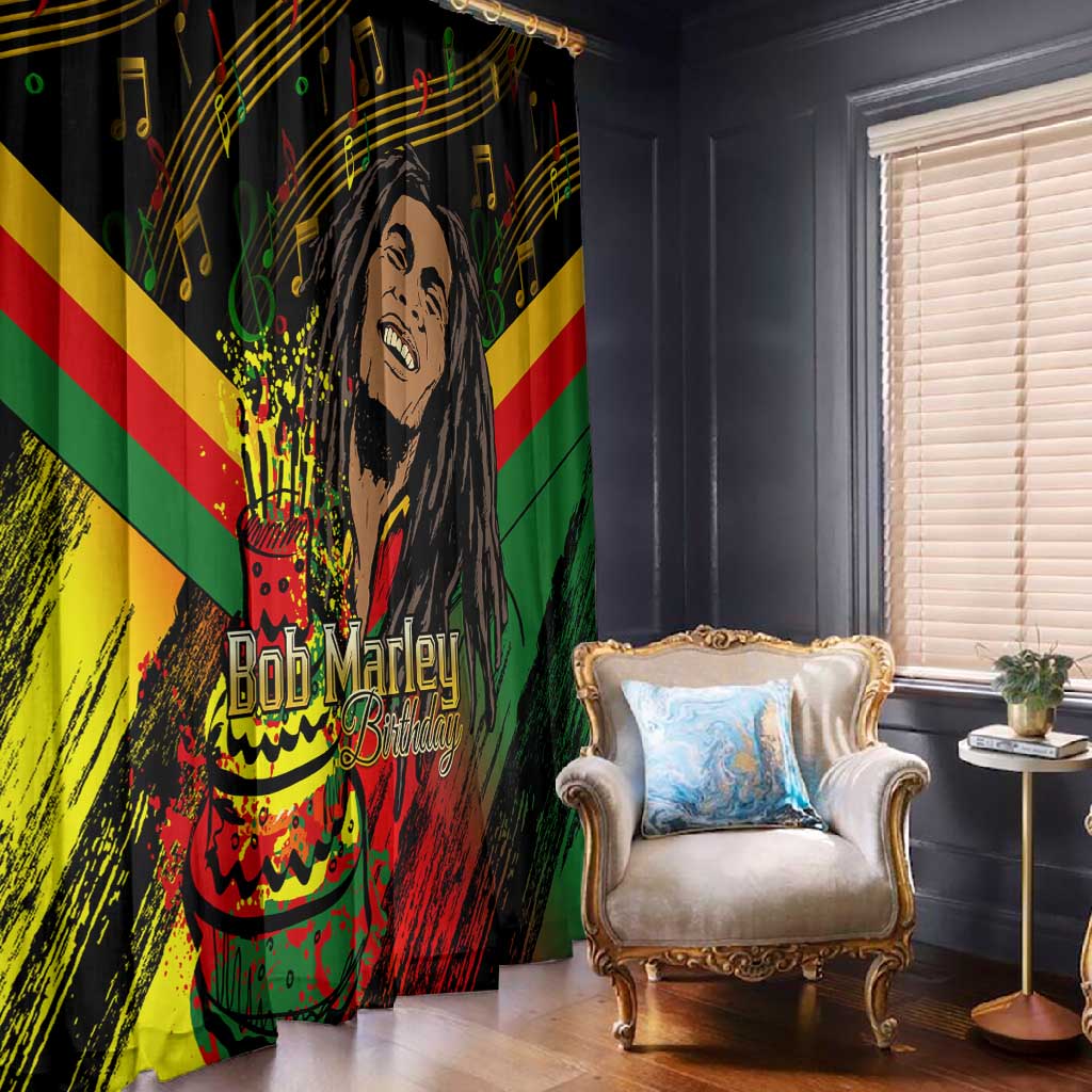 The Father of Reggae Window Curtain - Legendary Birthday Tribute