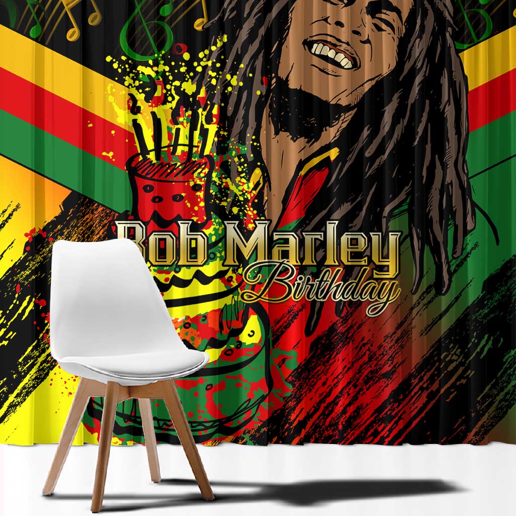 The Father of Reggae Window Curtain - Legendary Birthday Tribute