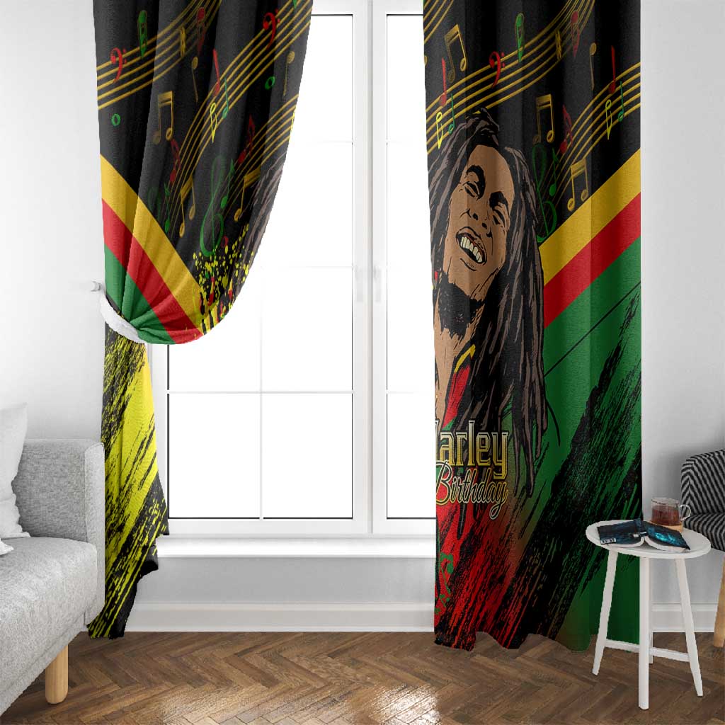 The Father of Reggae Window Curtain - Legendary Birthday Tribute