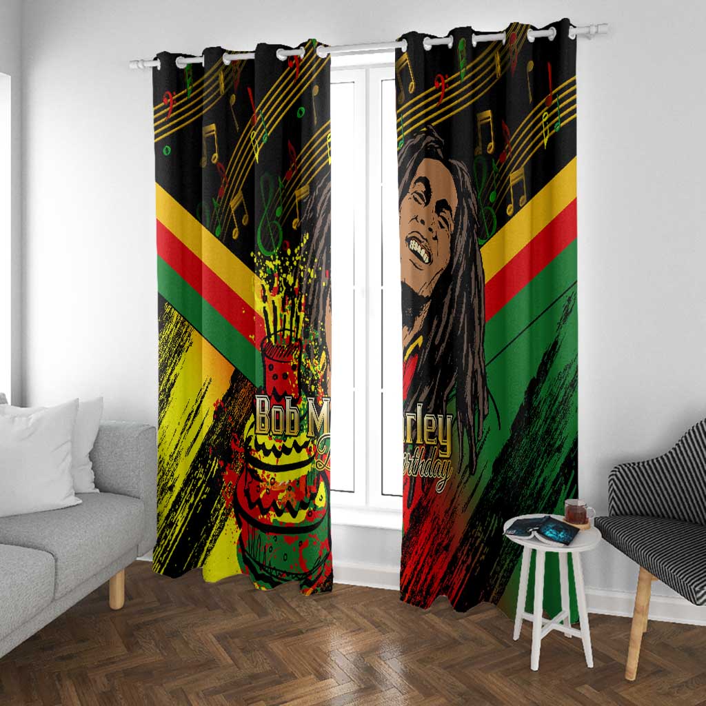The Father of Reggae Window Curtain - Legendary Birthday Tribute