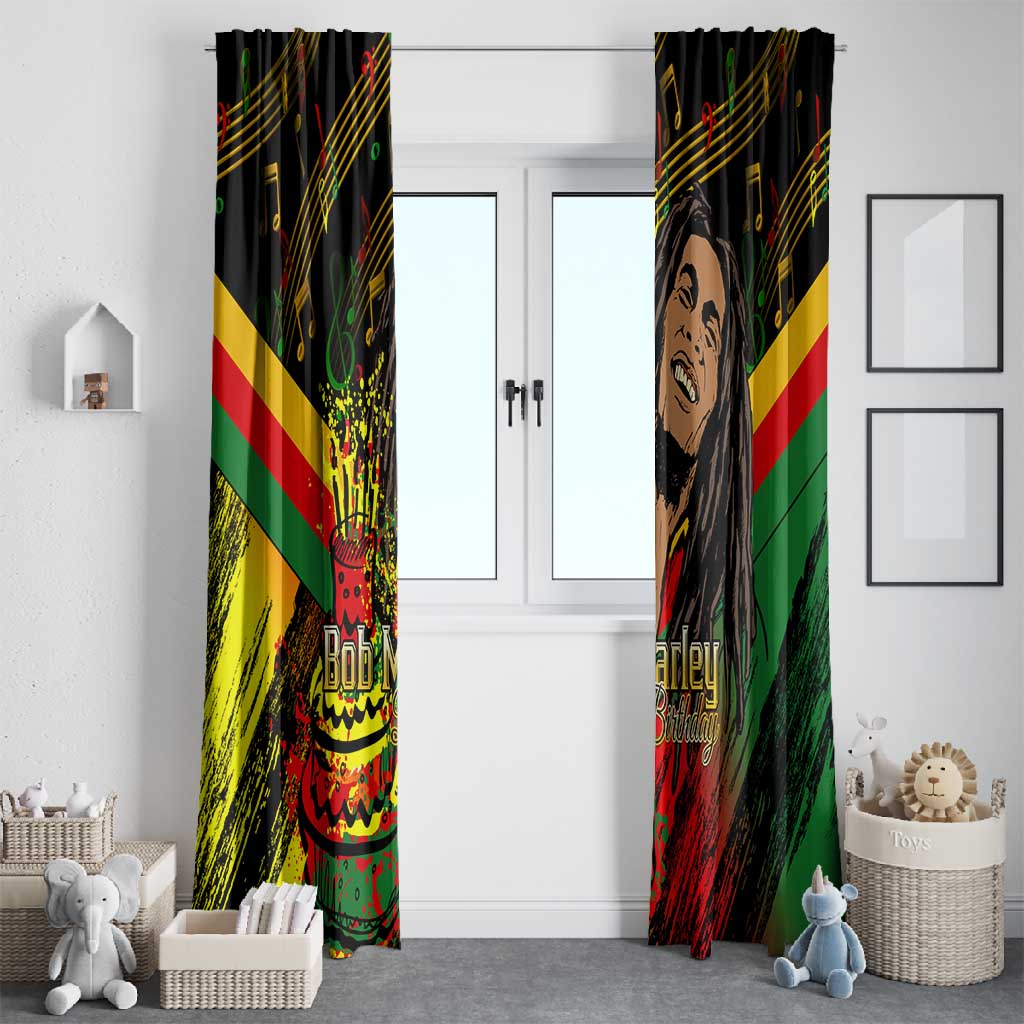 The Father of Reggae Window Curtain - Legendary Birthday Tribute