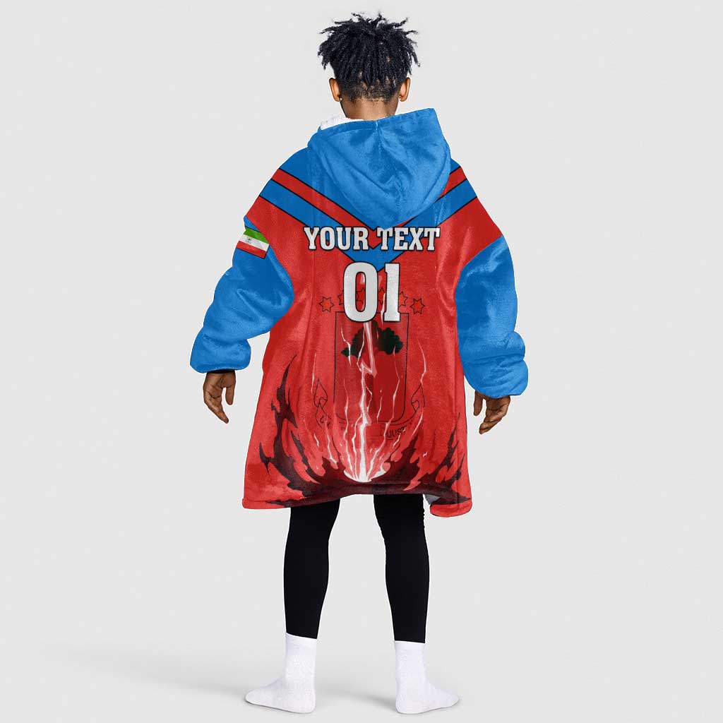 Support Nzalang Nacional - Equatorial Guinea Football KId Wearable Blanket Hoodie