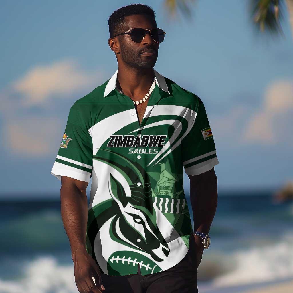 Custom Rugby Zimbabwe Hawaiian Shirt Sables Is The Champion - African Pride