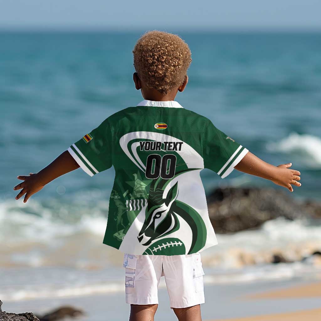 Custom Rugby Zimbabwe Kid Hawaiian Shirt Sables Is The Champion - African Pride