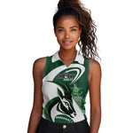 Custom Rugby Zimbabwe Women Sleeveless Polo Shirt Sables Is The Champion - African Pride
