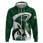Custom Rugby Zimbabwe Zip Hoodie Sables Is The Champion - African Pride