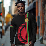 Personalized Malawi Long Sleeve Shirt with Coat of Arms Flag Style LT01