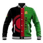 Personalized Malawi Baseball Jacket with Coat of Arms and African Pattern LT01