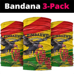 Zimbabwe Independence Day Neck Gaiter Featuring Chapungu Bird and Flame Lily LT01