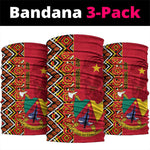 Cameroon National Day Neck Gaiter Cameroun Coat Of Arms Ankara Pattern LT01