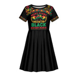 Make Every Month Black History Month Kid Short Sleeve Dress African Pattern