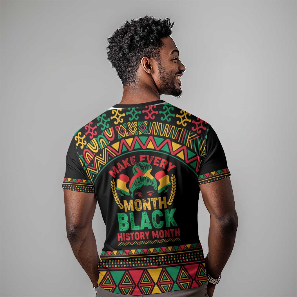 Make Every Month Black History Month T shirt African Pattern