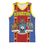 Eswatini African Pattern Basketball Jersey Swaziland Shield Siyinqaba - African Pride