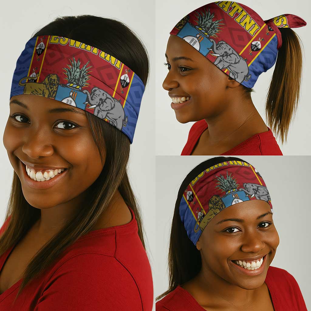 Eswatini African Pattern Neck Gaiter Swaziland Shield Siyinqaba LT01