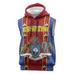 Eswatini African Pattern Sleeveless Hoodie Swaziland Shield Siyinqaba - African Pride