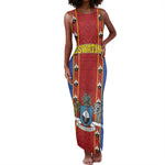 Eswatini African Pattern Tank Maxi Dress Swaziland Shield Siyinqaba