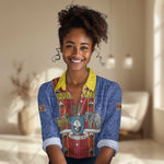 Eswatini African Pattern Women Casual Shirt Swaziland Shield Siyinqaba LT01