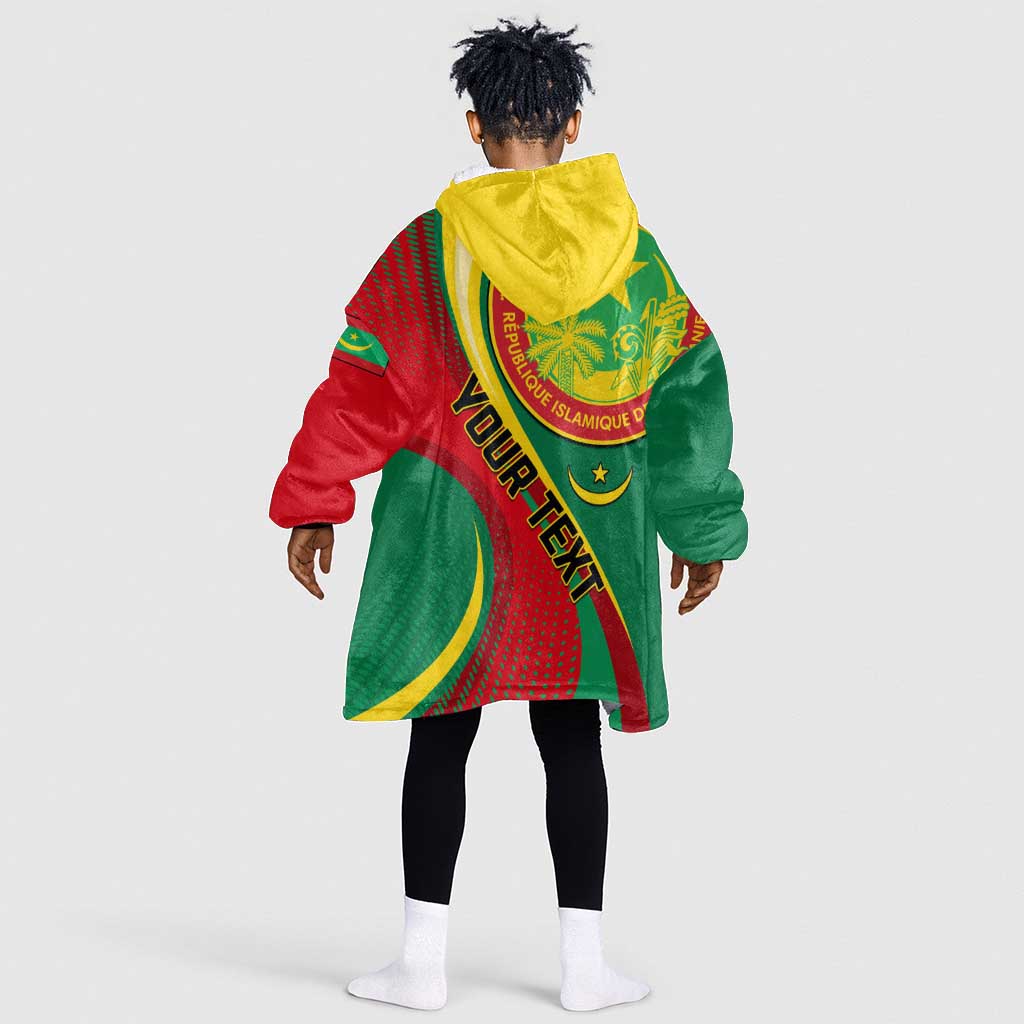 Personalized Mauritania Independence Day KId Wearable Blanket Hoodie with Mauritanian Seal - Special Version