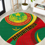 Mauritania Independence Day Round Carpet with Mauritanian Seal - Special Version