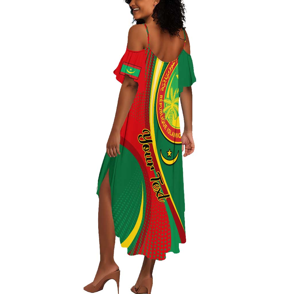 Personalized Mauritania Independence Day Summer Maxi Dress with Mauritanian Seal - Special Version