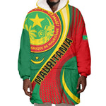 Personalized Mauritania Independence Day Wearable Blanket Hoodie with Mauritanian Seal - Special Version