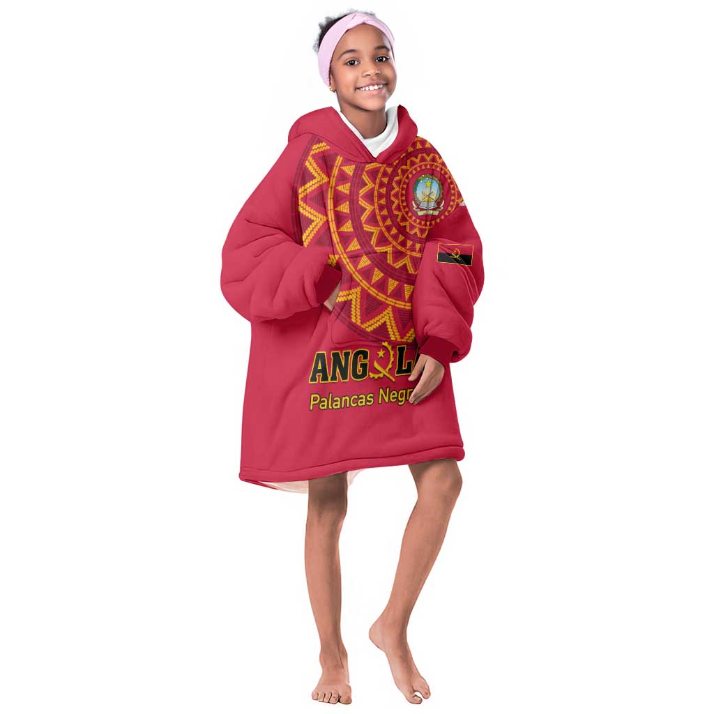 Support Palancas Negras - Red Angola Football KId Wearable Blanket Hoodie