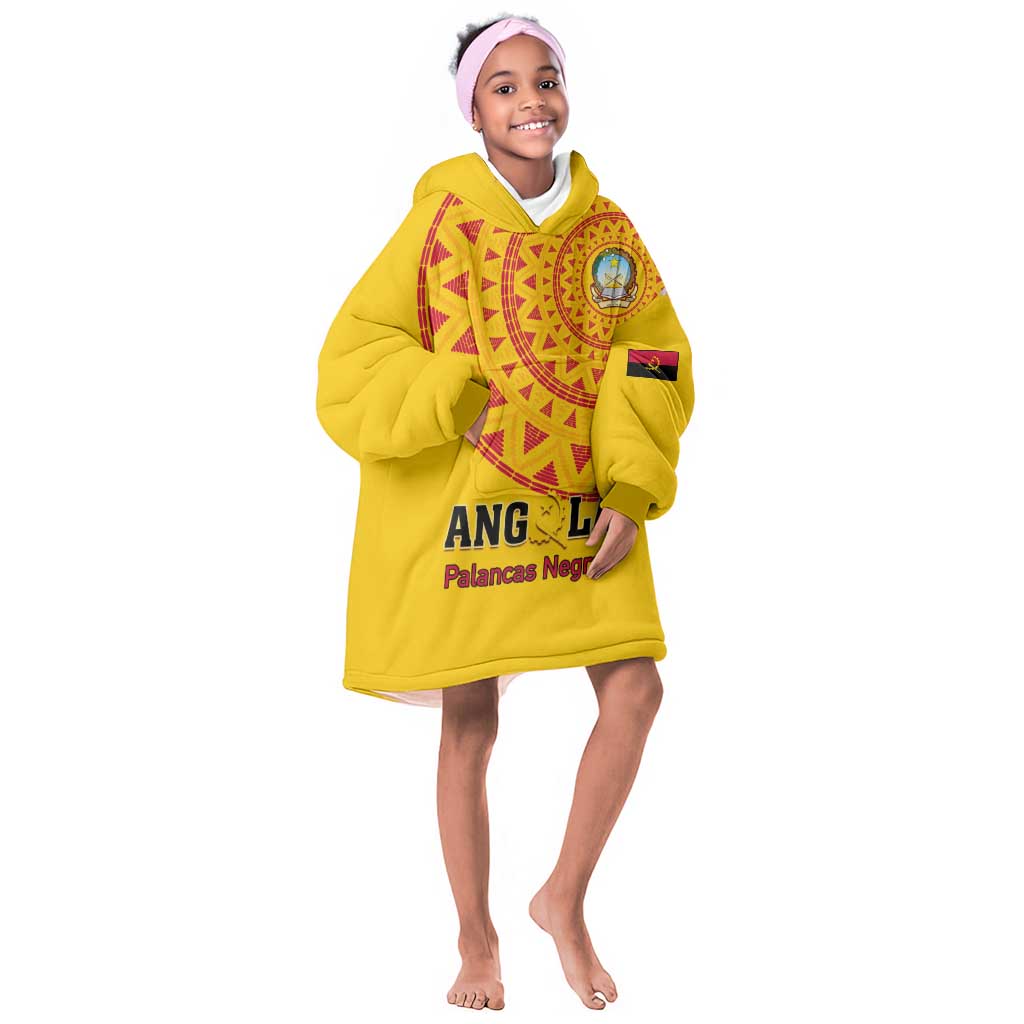 Support Palancas Negras - Yellow Angola Football KId Wearable Blanket Hoodie