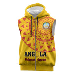 Support Palancas Negras - Yellow Angola Football Sleeveless Zip Hoodie - African Pride