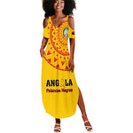 Support Palancas Negras - Yellow Angola Football Summer Maxi Dress