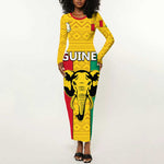 Guinea Football Long Sleeve Bodycon Dress Come On Syli National LT01