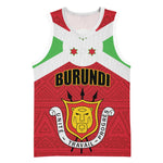 Personalized Burundi Basketball Jersey Coat Of Arms African Pattern - African Pride