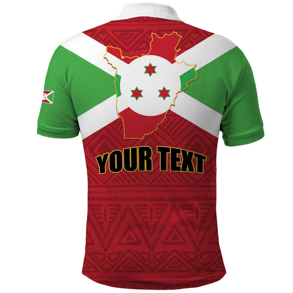 Personalized Burundi Polo Shirt Coat Of Arms African Pattern