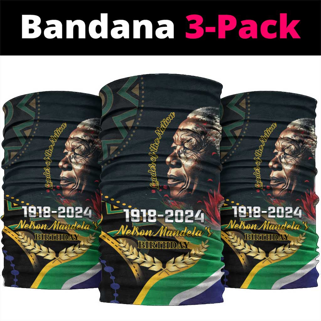 Nelson Mandela Birthday Neck Gaiter Leader of the Nation LT01