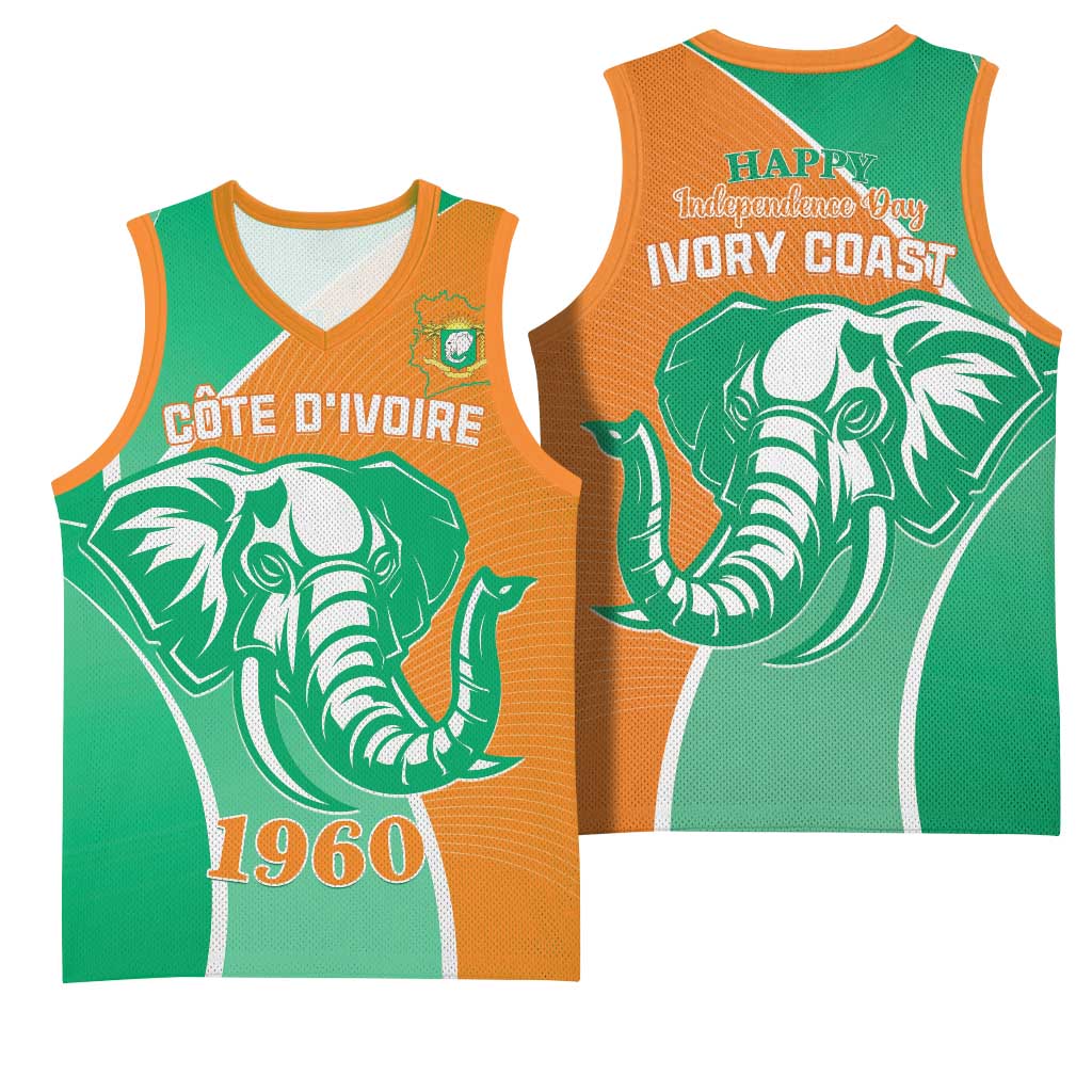 Ivory Coast Independence Day Basketball Jersey Cote d Ivoire Elephant LT01