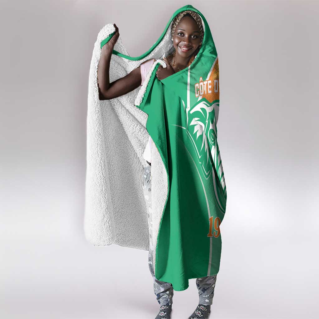 Ivory Coast Independence Day Hooded Blanket Cote d Ivoire Elephant