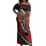 Custom Kenya Rugby Off Shoulder Maxi Dress Simbas Elevate Your Game