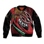 Custom Kenya Rugby Sleeve Zip Bomber Jacket Simbas Elevate Your Game