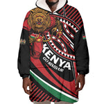 Custom Kenya Rugby Wearable Blanket Hoodie Simbas Elevate Your Game