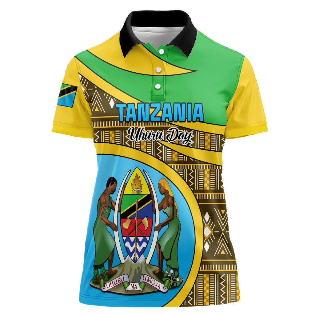 Personalized Tanzania Independence Day Women Polo Shirt With Tanzanian personalized-tanzania-independence-day-women-polo-shirt-with-tanzanian