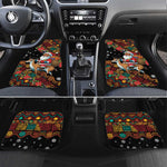 South Africa Gelukkige Kersfees Car Mats Black Santa Claus Riding Springbok