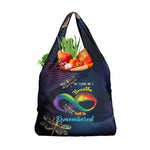 As Long As I Breathe You'll Be Remembered Grocery Bag Luxury Dragonfly - Feather Infinity