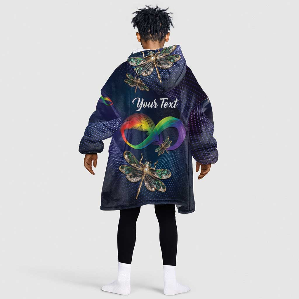 Personalized As Long As I Breathe You'll Be Remembered Kid Wearable Blanket Hoodie Luxury Dragonfly - Feather Infinity
